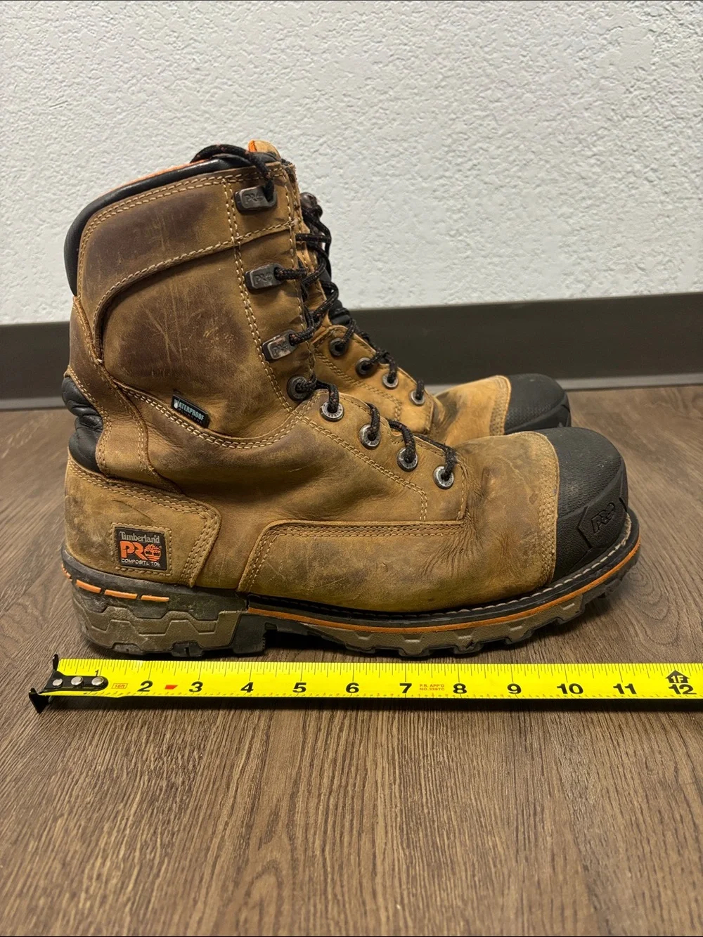Timberland PRO 6” Cmposite Toe Metguard Model# 89697 Wrk Boot, Perfectly Worn In